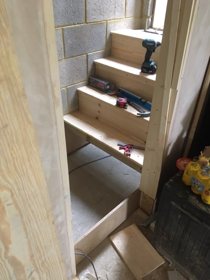 hand built stairs